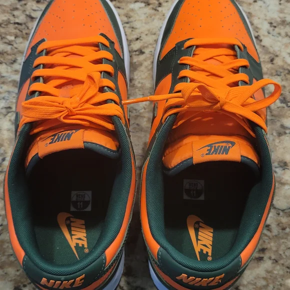 Nike Dunks Men's Orange and Green Size 11 - Picture 4 of 6